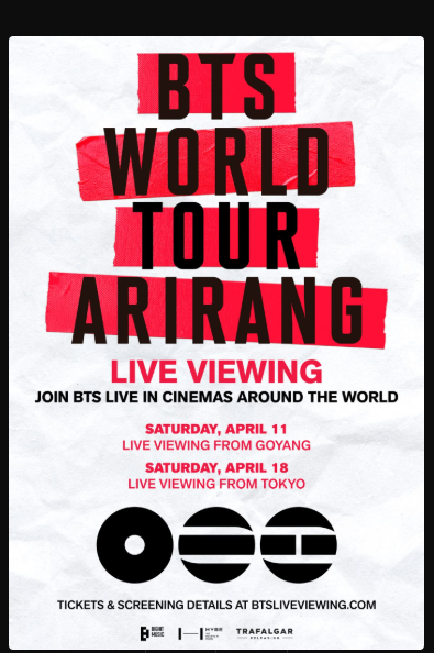 BTS WORLD TOUR ‘ARIRANG’ ライブビューイング 2026｜高陽・東京 公演スケジュール＆チケット情報